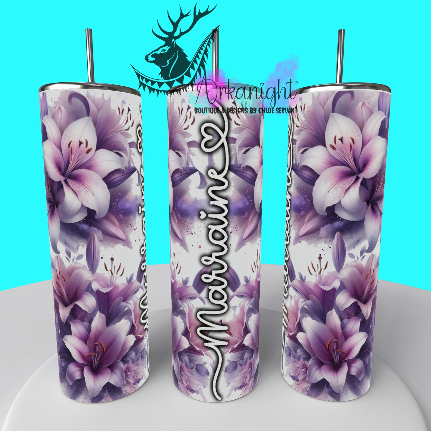 Gourde sur commande - Collection Fête des mères 2025 - Purple Lys - Marraine