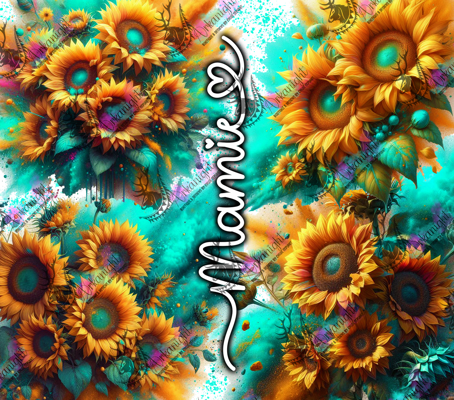 Numérique - Collection Fête des mères 2025 - Sunflower Maman- Mamie - Marraine - Sans Texte