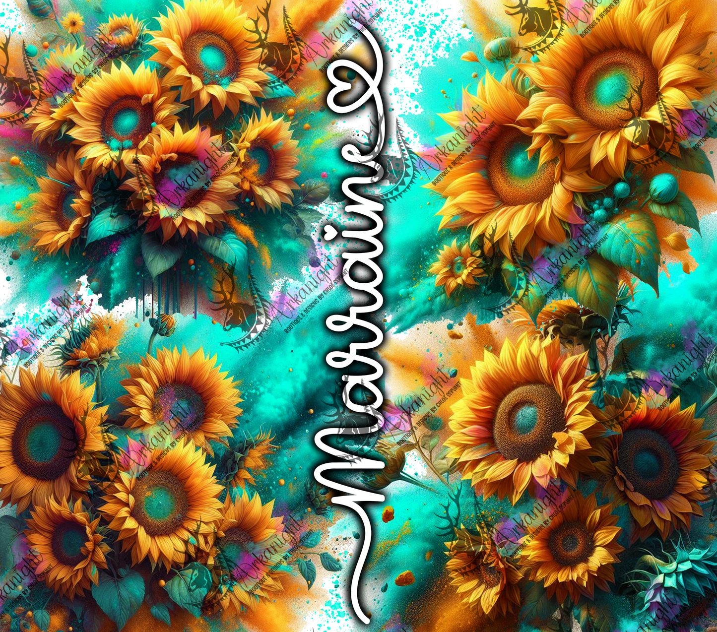 Numérique - Collection Fête des mères 2025 - Sunflower Maman- Mamie - Marraine - Sans Texte