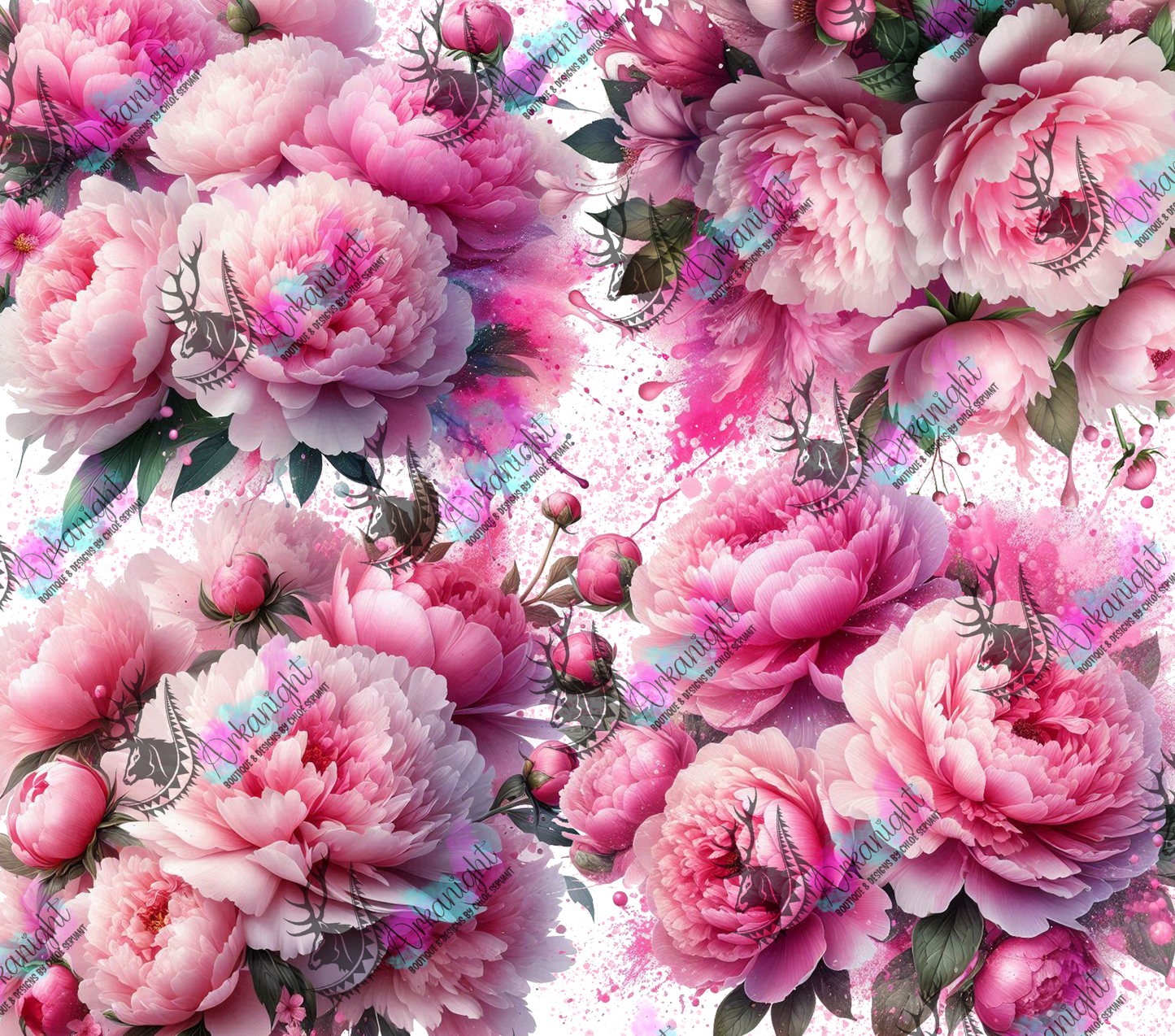 Numérique - Collection Fête des mères 2025 - Pink Peonies Maman- Mamie - Marraine - Sans Texte