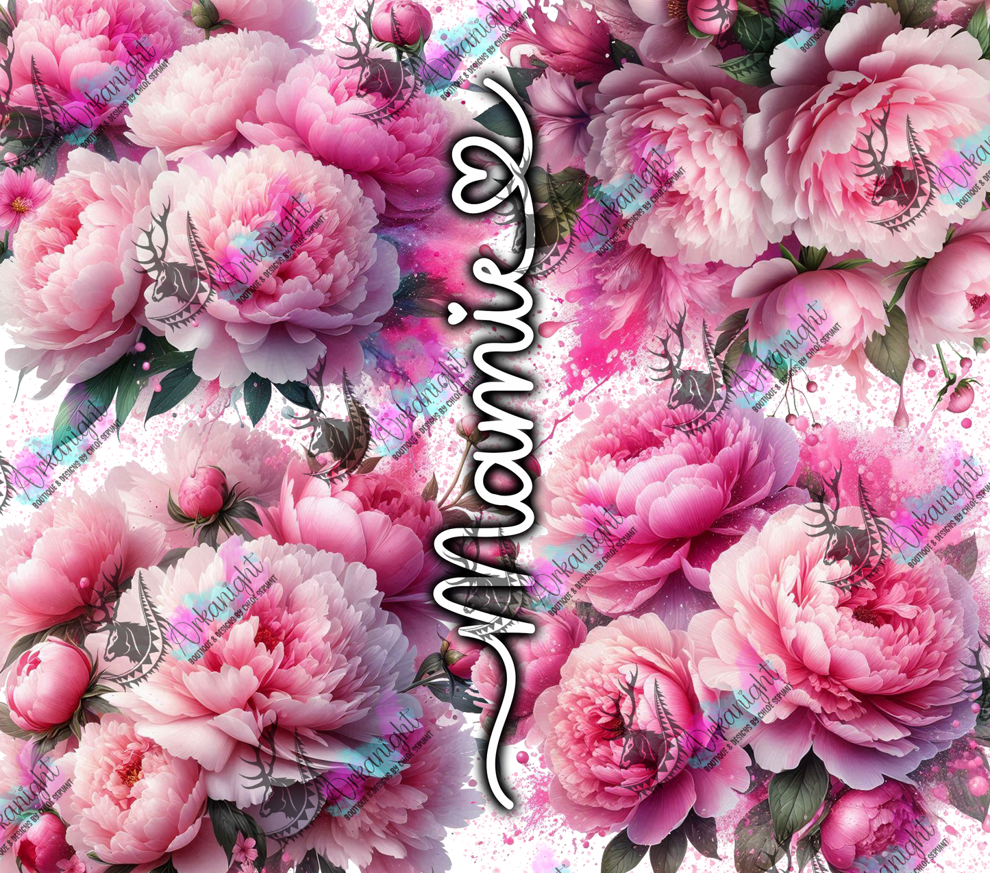 Numérique - Collection Fête des mères 2025 - Pink Peonies Maman- Mamie - Marraine - Sans Texte