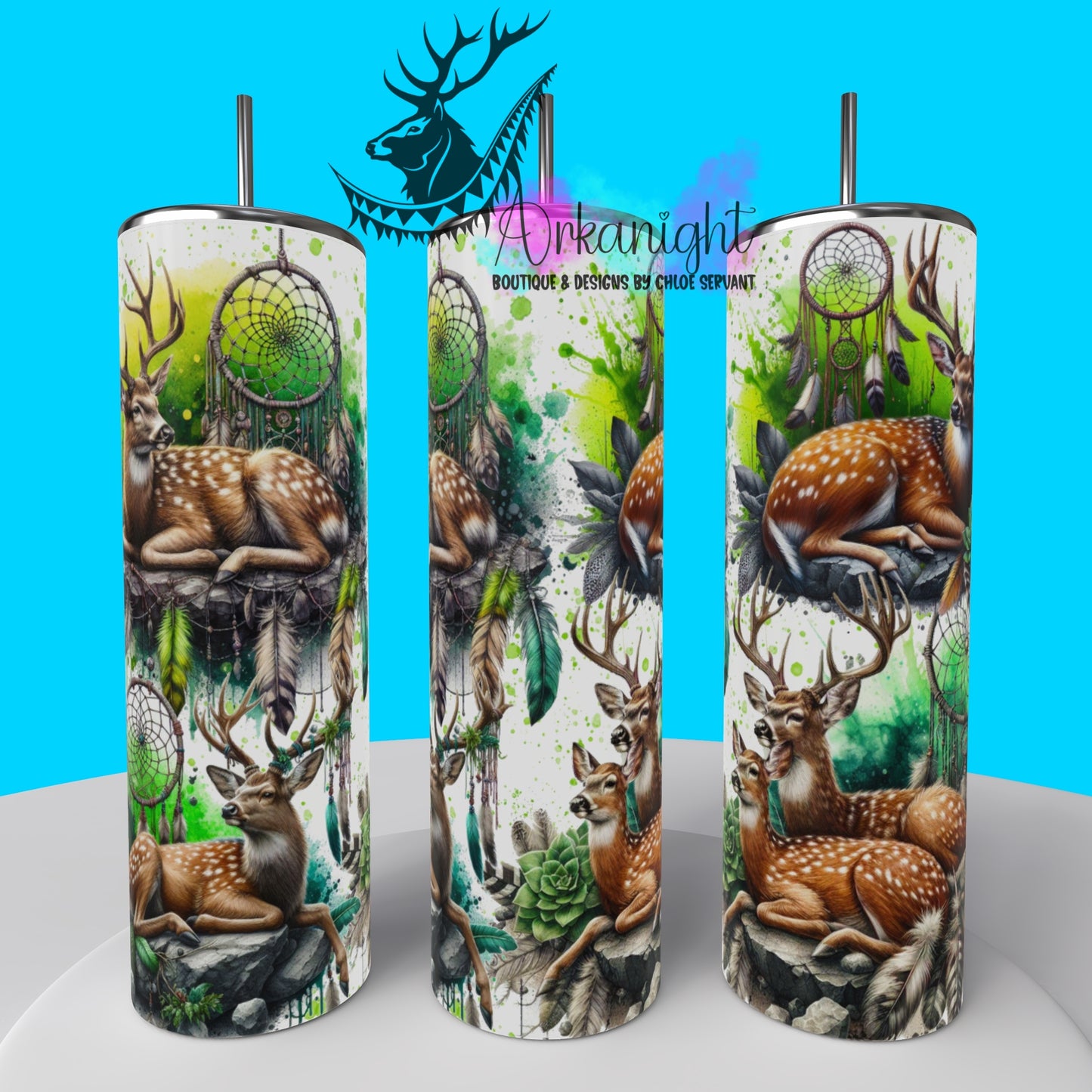 Gourde sur commande - Collection animals on rocks - Chital