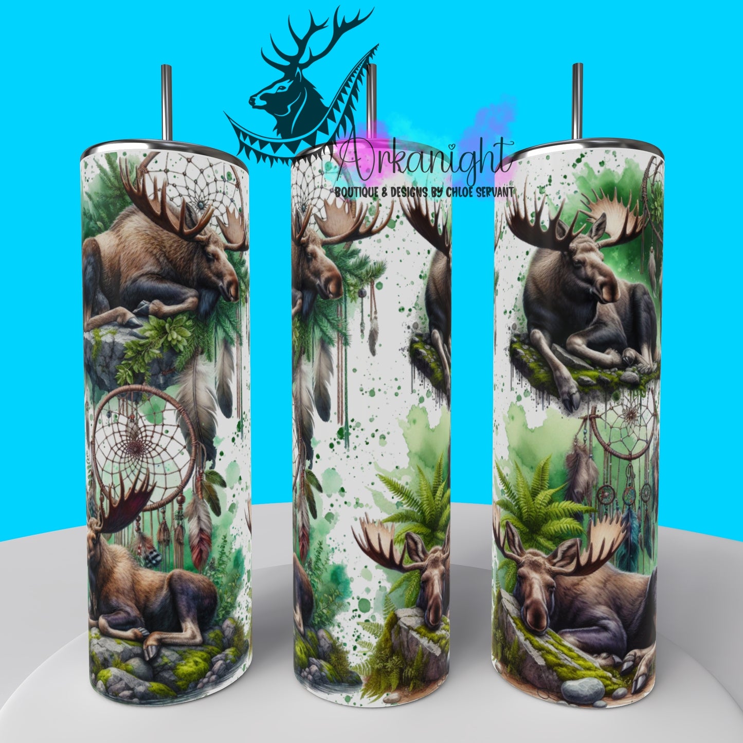 Gourde sur commande - Collection animals on rocks - Moose