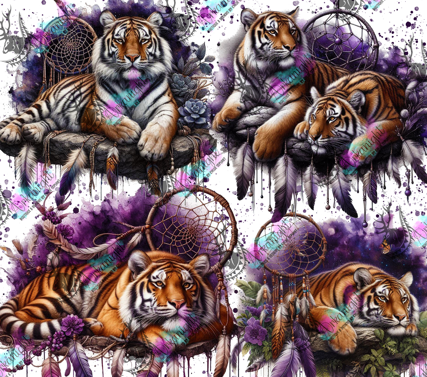 Numérique - Collection Animals on rocks - Tiger