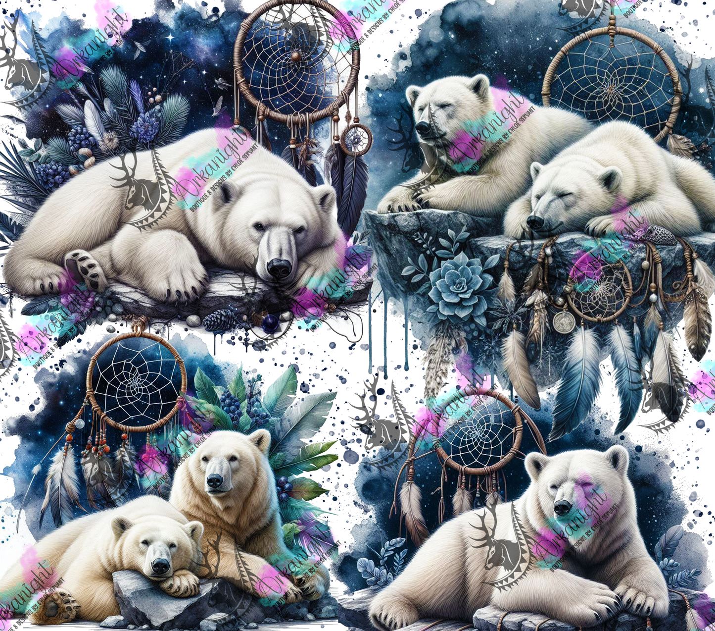 Numérique - Collection Animals on rocks - Polar Bear