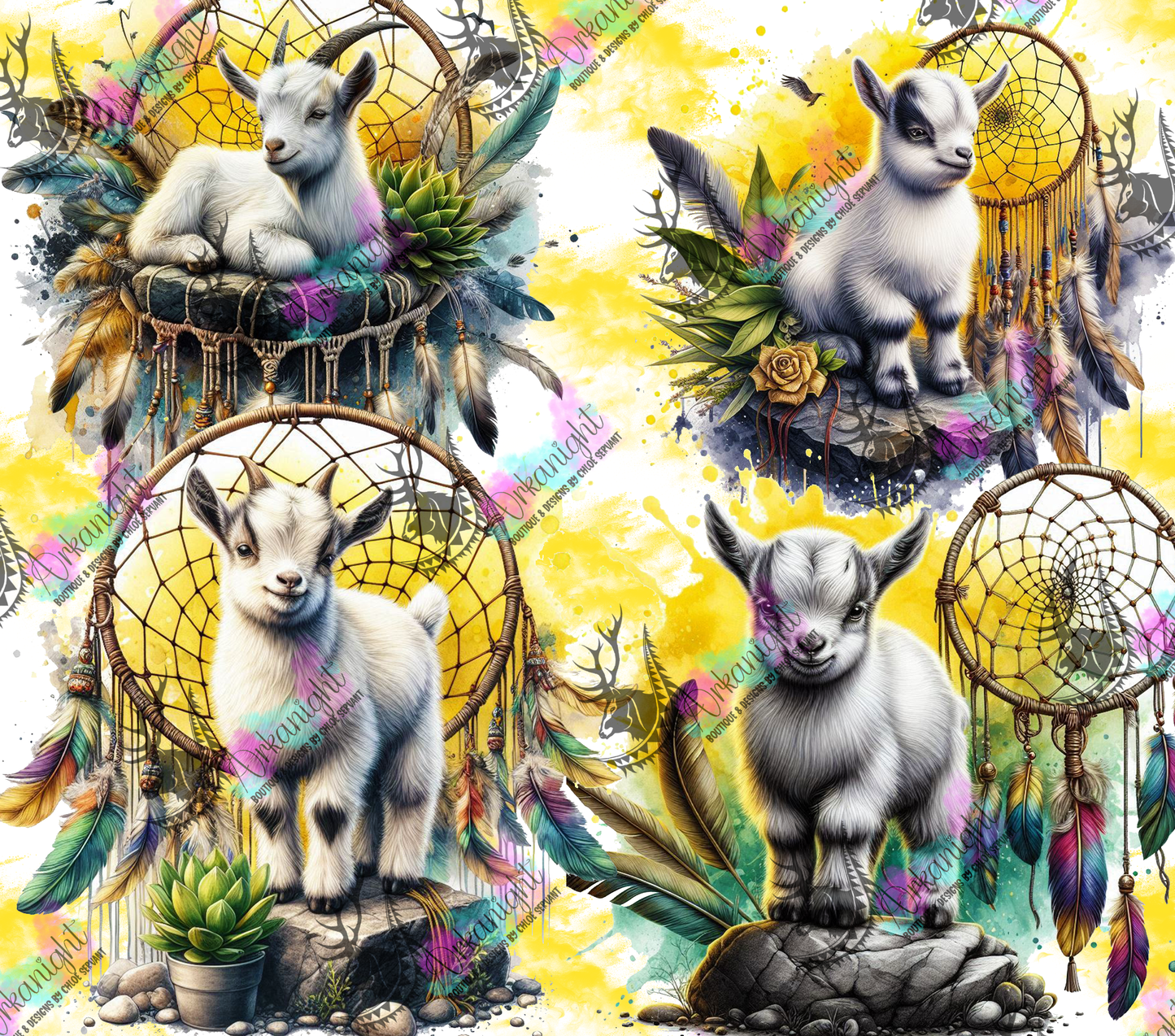 Numérique - Collection Animals on rocks - Goats