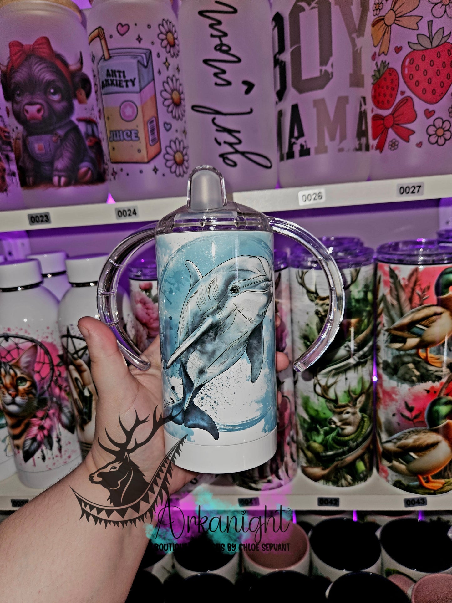 Gourde - Biberon Évolutif sur commande - Lines Art - Daulphin