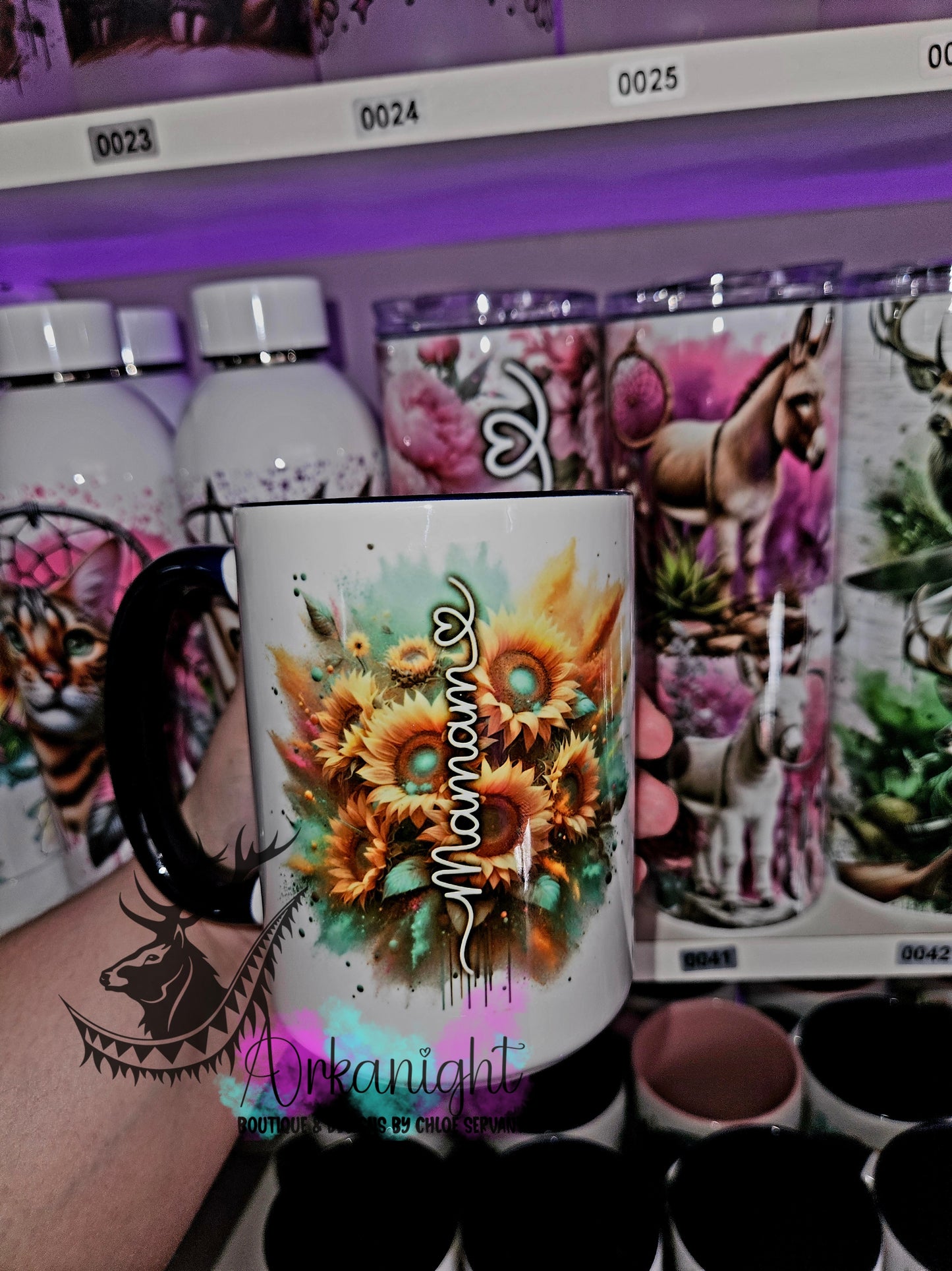 Tasse en céramique sur commande - Maman - Sunflower