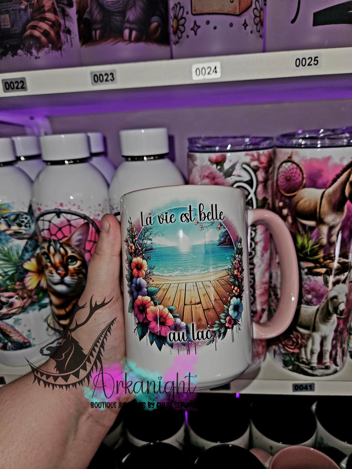 Tasse en céramique sur commande - La vie est belle au Lac