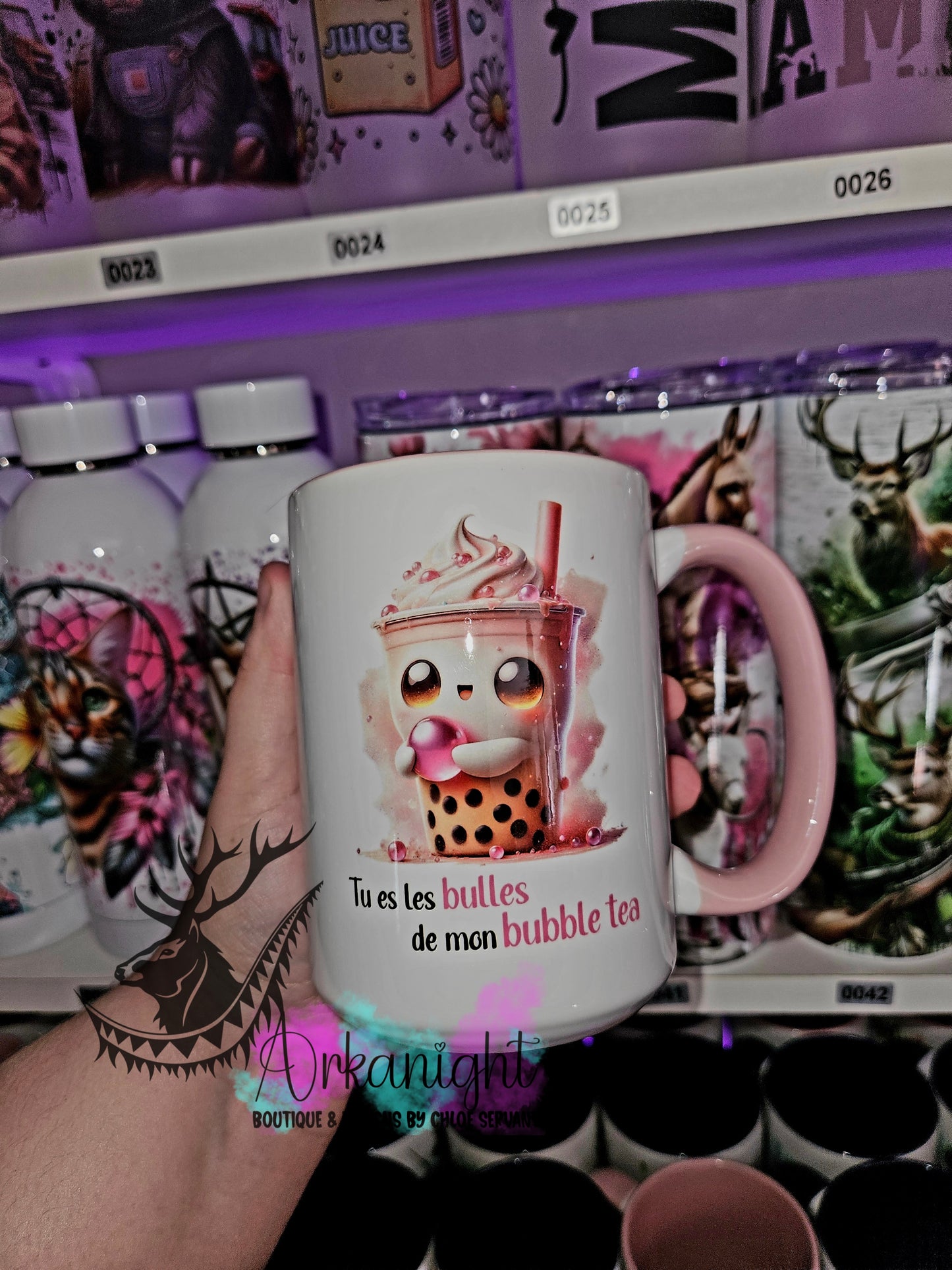 Tasse en céramique sur commande - Tu es les bulles de mon bubble tea