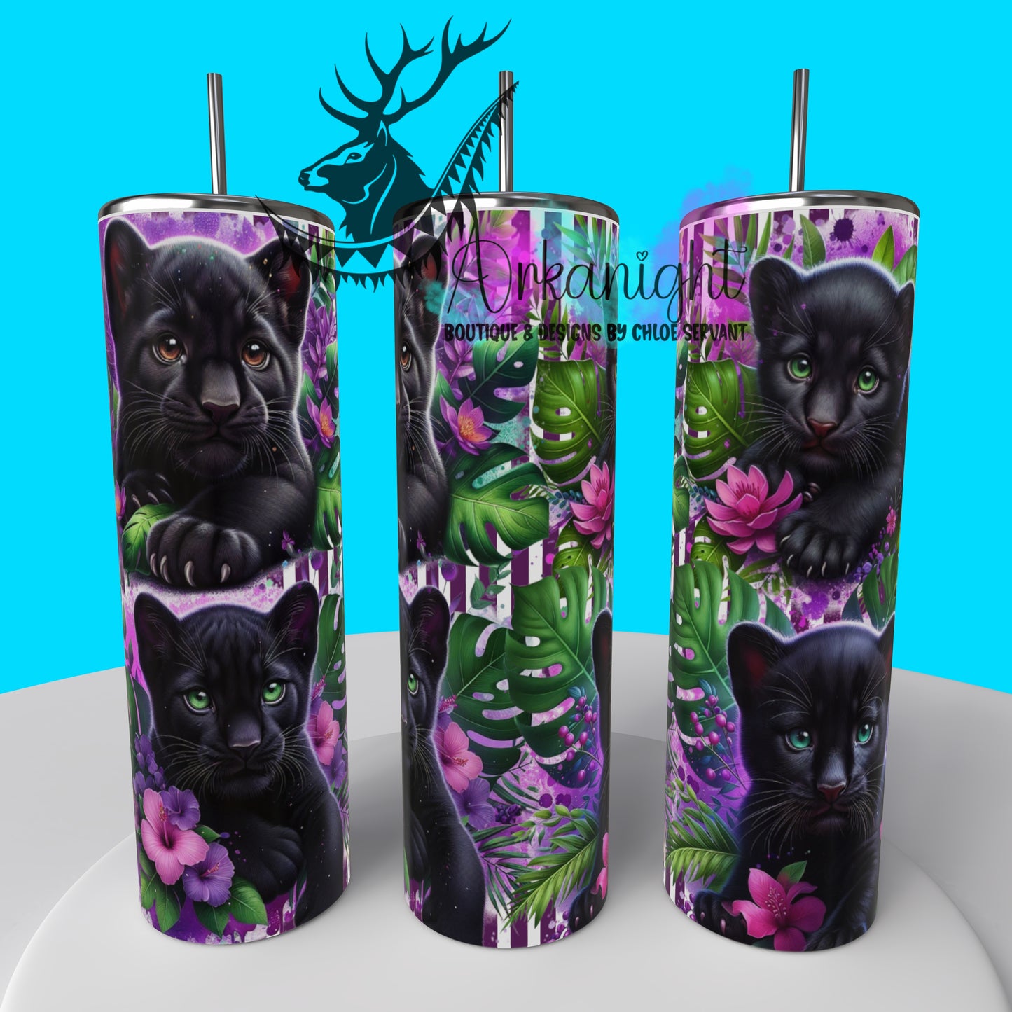 Gourde sur commande - Collection Monstera & Animals 2025 - Baby Black Panther