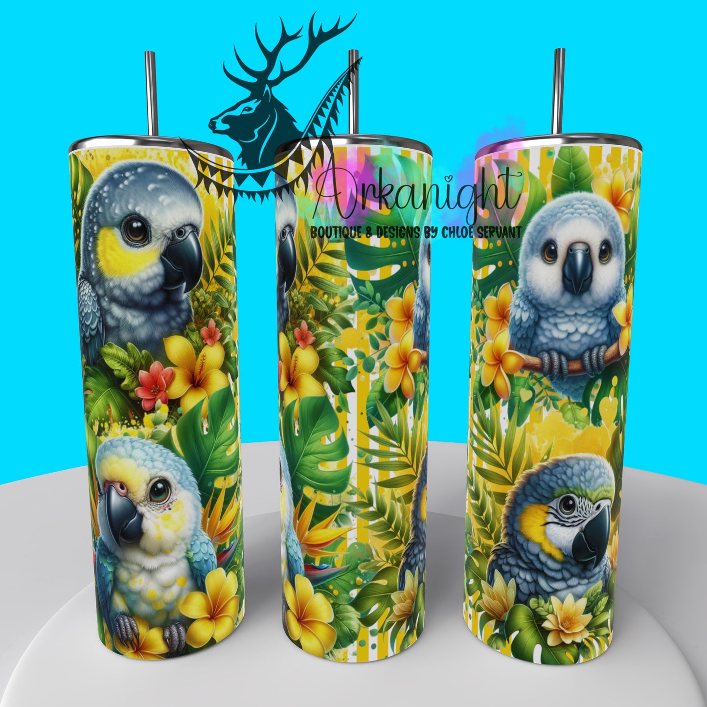 Gourde sur commande - Collection Monstera & Animals 2025 - Baby Ara