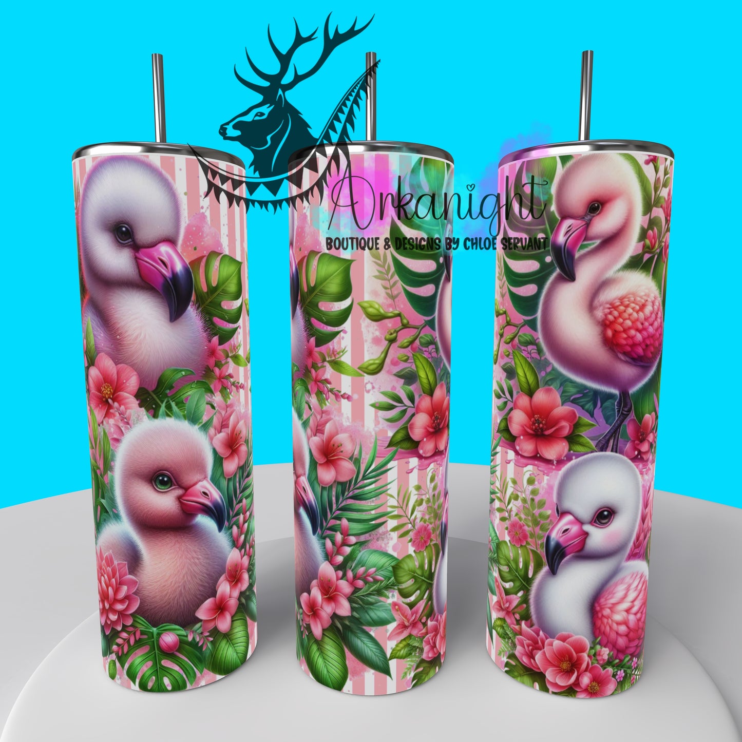 Gourde sur commande - Collection Monstera & Animals 2025 - Baby Flamingo