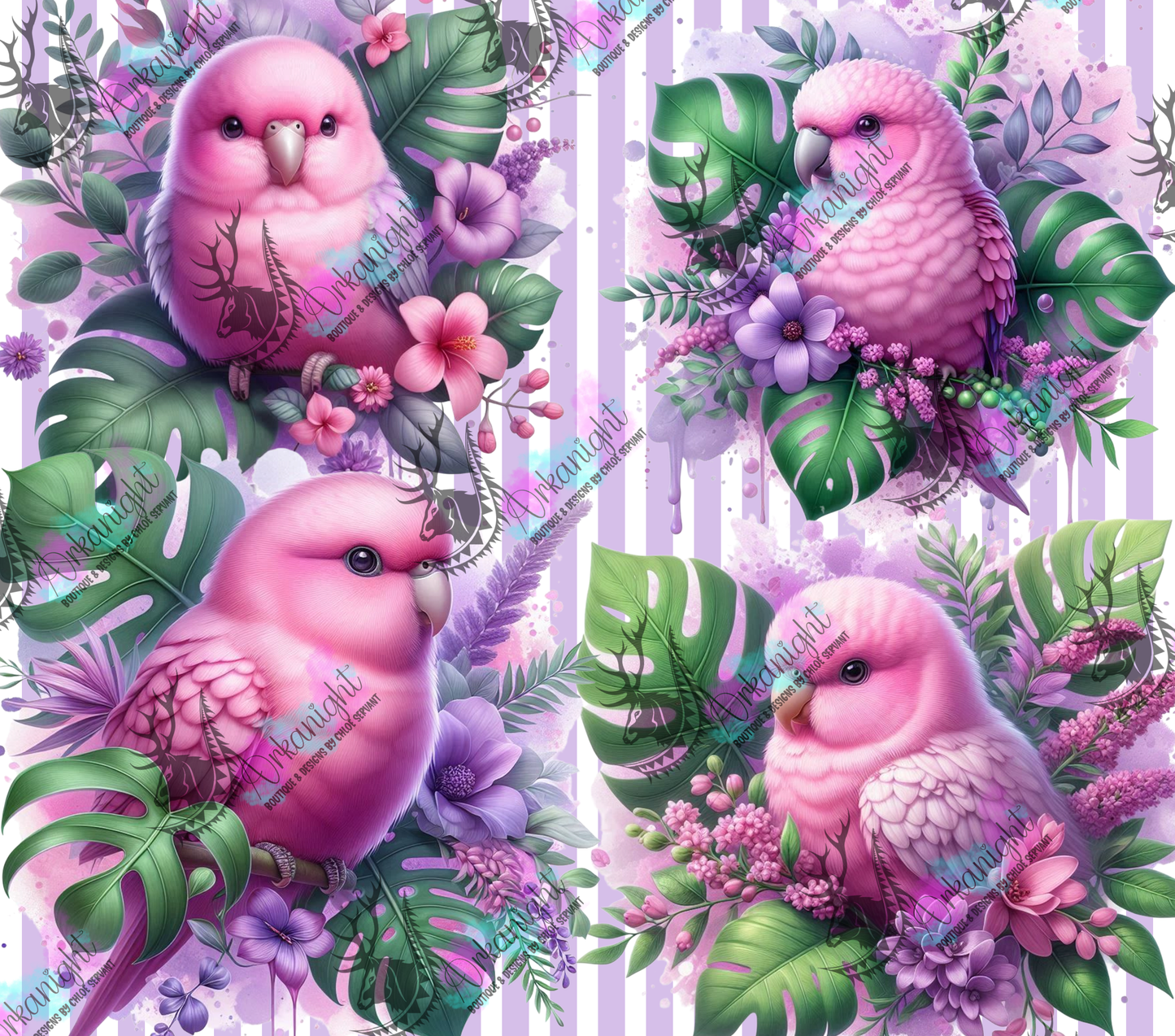 Numérique - Collection Monstera & Animals 2025 - Pink Bird