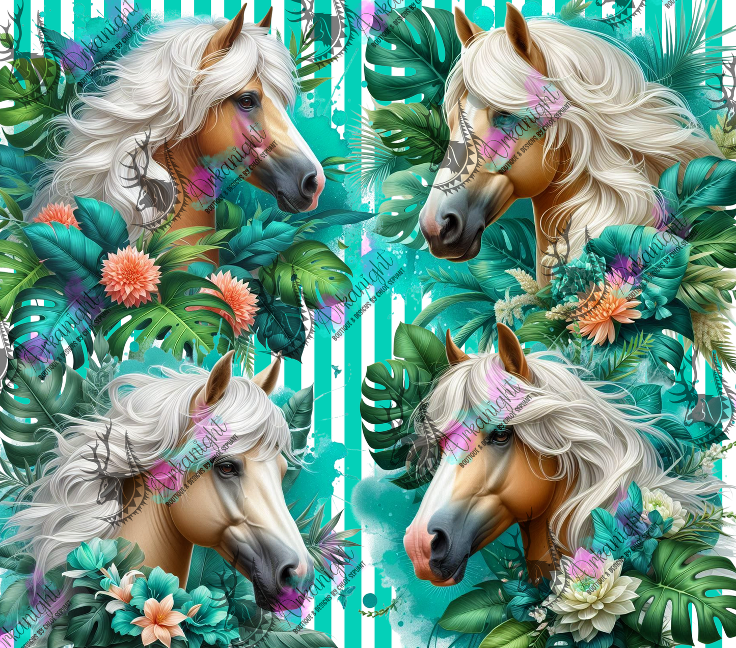 Numérique - Collection Monstera & Animals 2025 - Palomino Horse