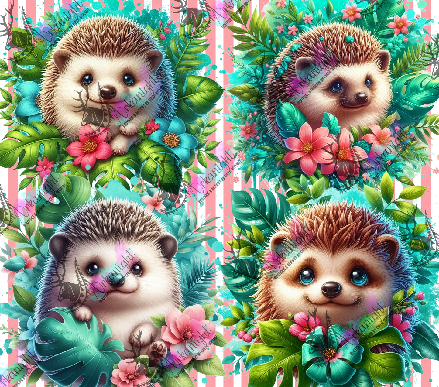 Numérique - Collection Monstera & Animals 2025 - Hérisson