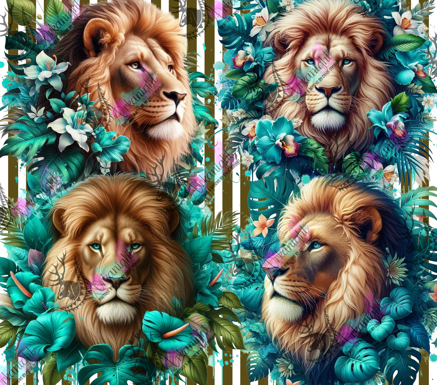 Numérique - Collection Monstera & Animals 2025 - Lion