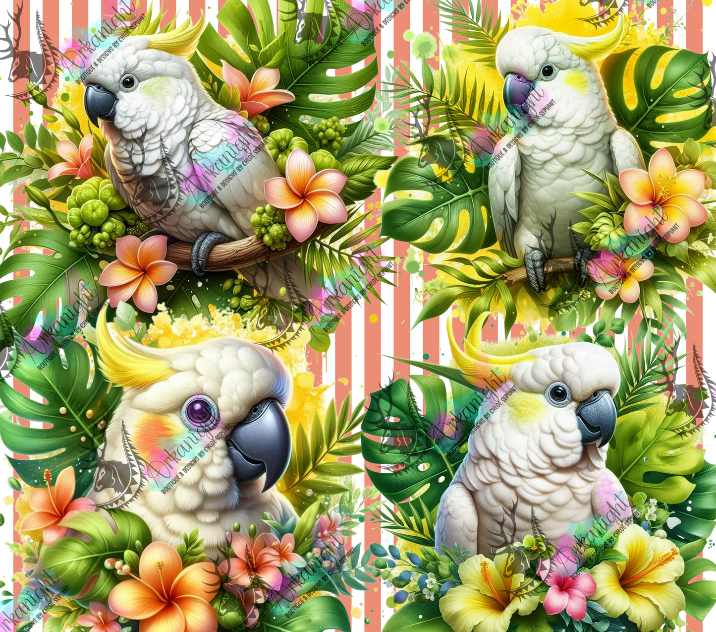 Numérique - Collection Monstera & Animals 2025 - Cockatiel