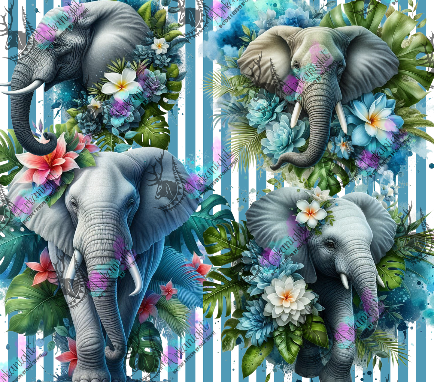 Numérique - Collection Monstera & Animals 2025 - Elephant
