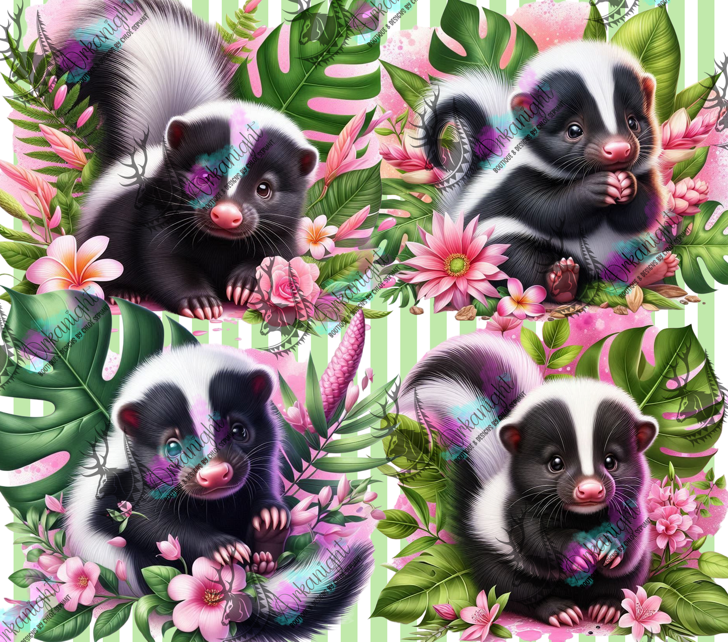 Numérique - Collection Monstera & Animals 2025 - Skunk