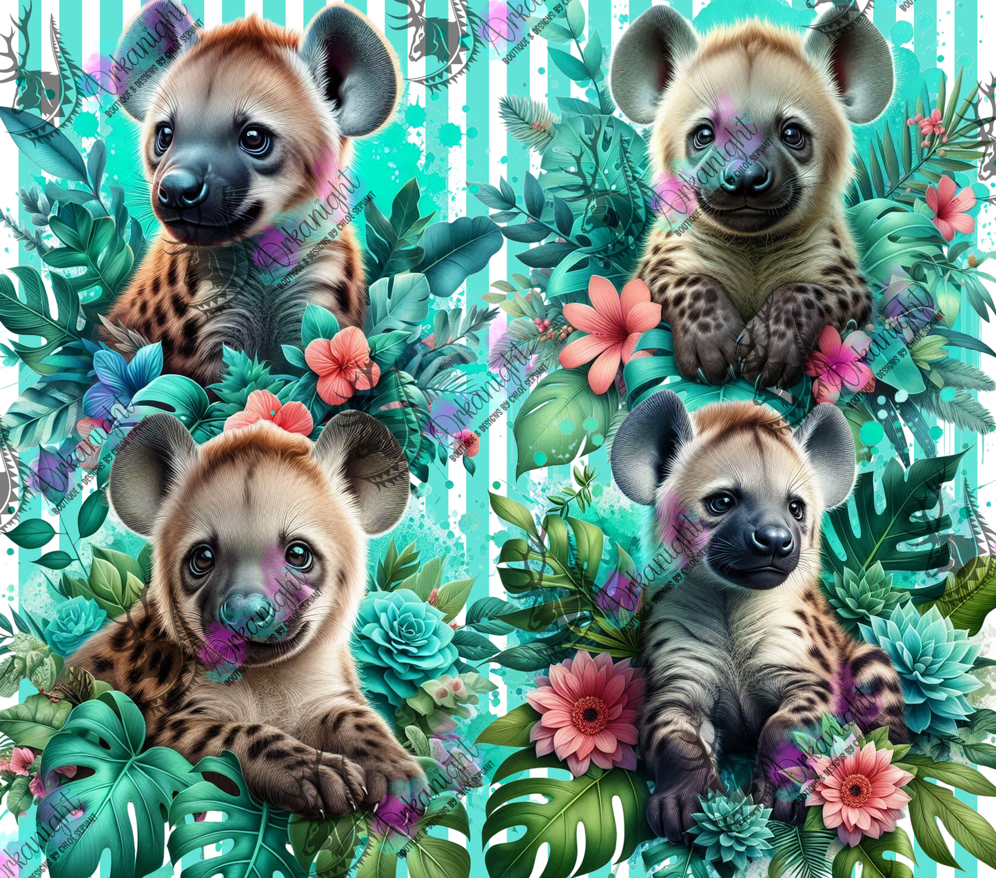 Numérique - Collection Monstera & Animals 2025 - Bébé Hyène