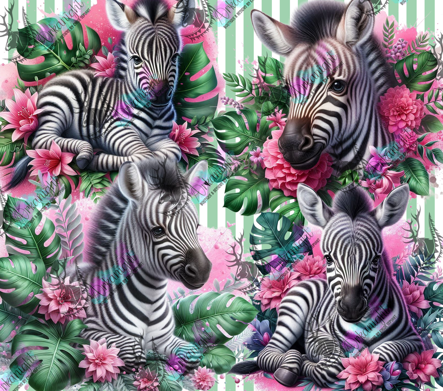 Numérique - Collection Monstera & Animals 2025 - Baby Zebra