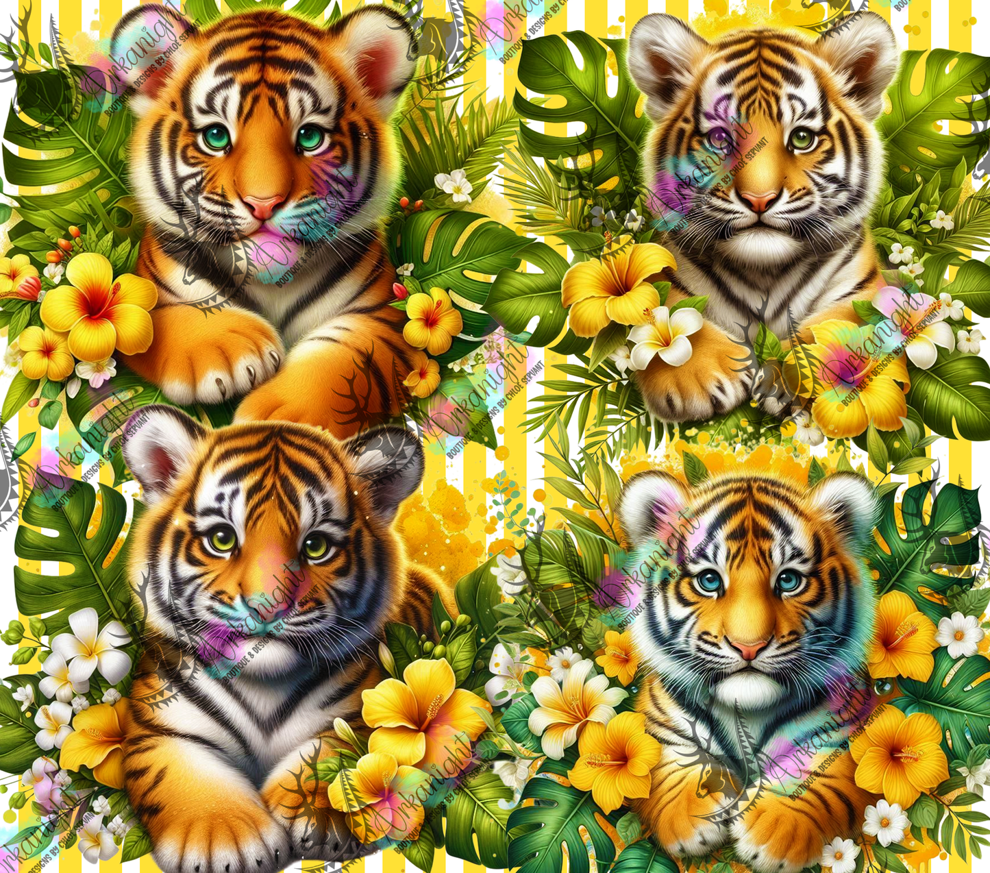 Numérique - Collection Monstera & Animals 2025 - Baby Tiger