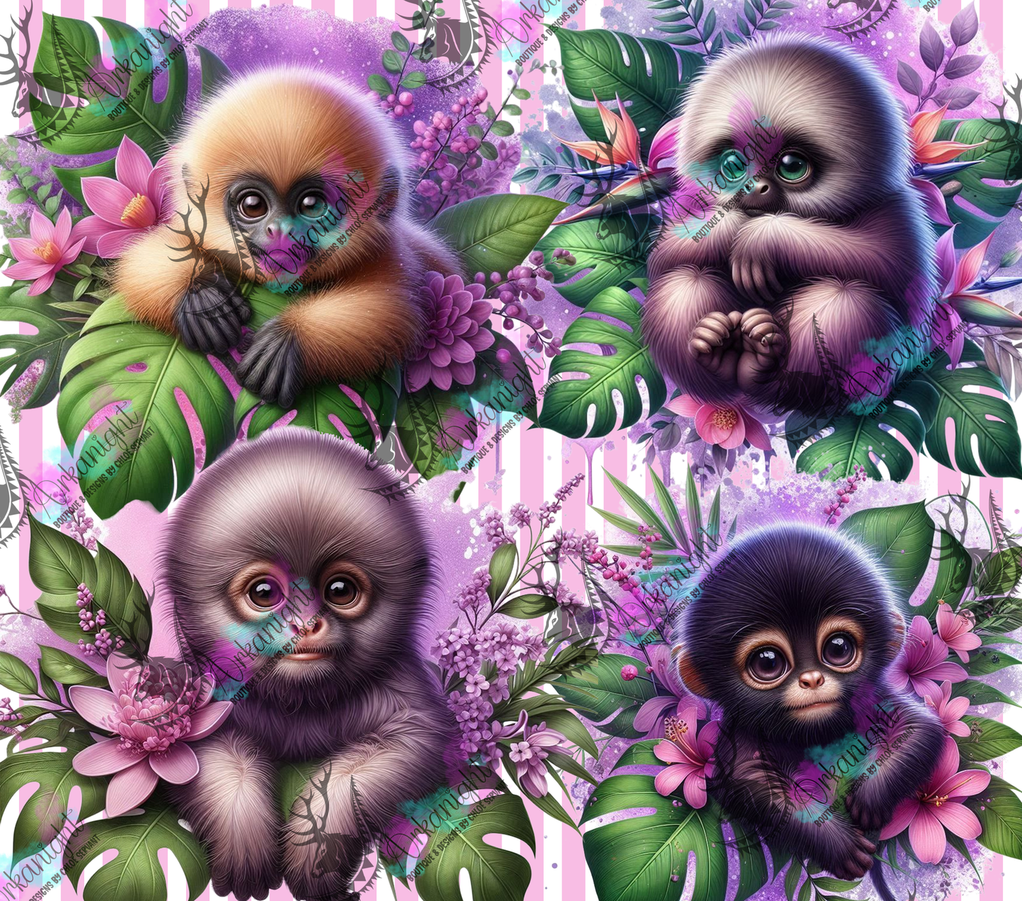 Numérique - Collection Monstera & Animals 2025 - Baby Spider Monkey