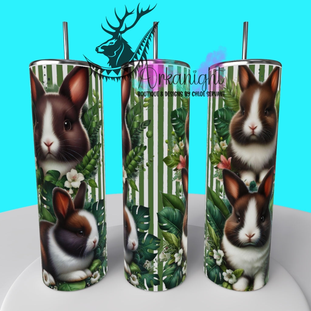 Gourde sur commande - Collection Monstera & Animals 2025 - Brown & White Baby Rabbit