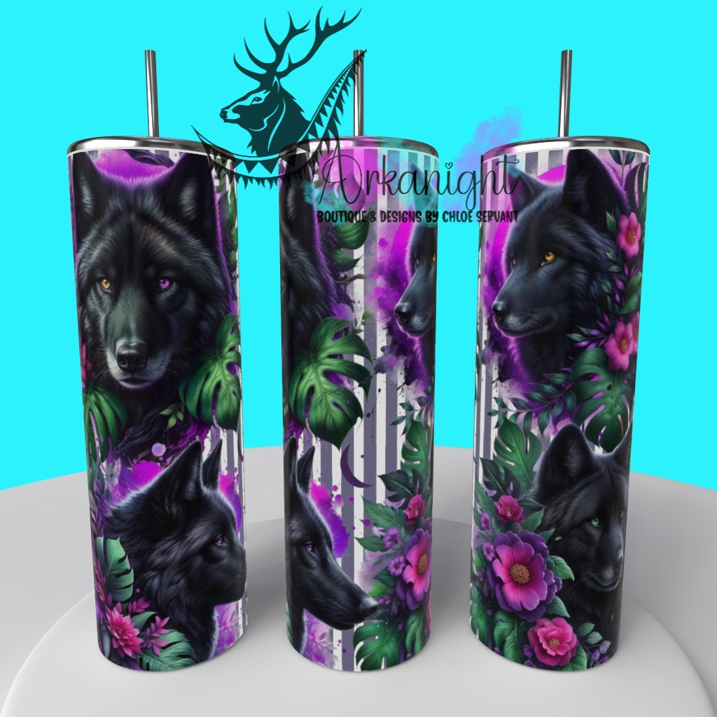 Gourde sur commande - Collection Monstera & Animals 2025 - Black Wolf