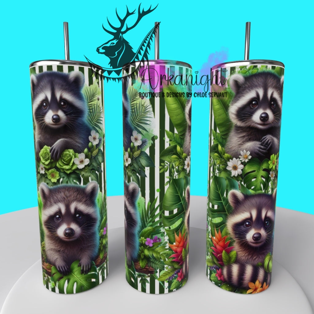 Gourde sur commande - Collection Monstera & Animals 2025 - Baby Racoon