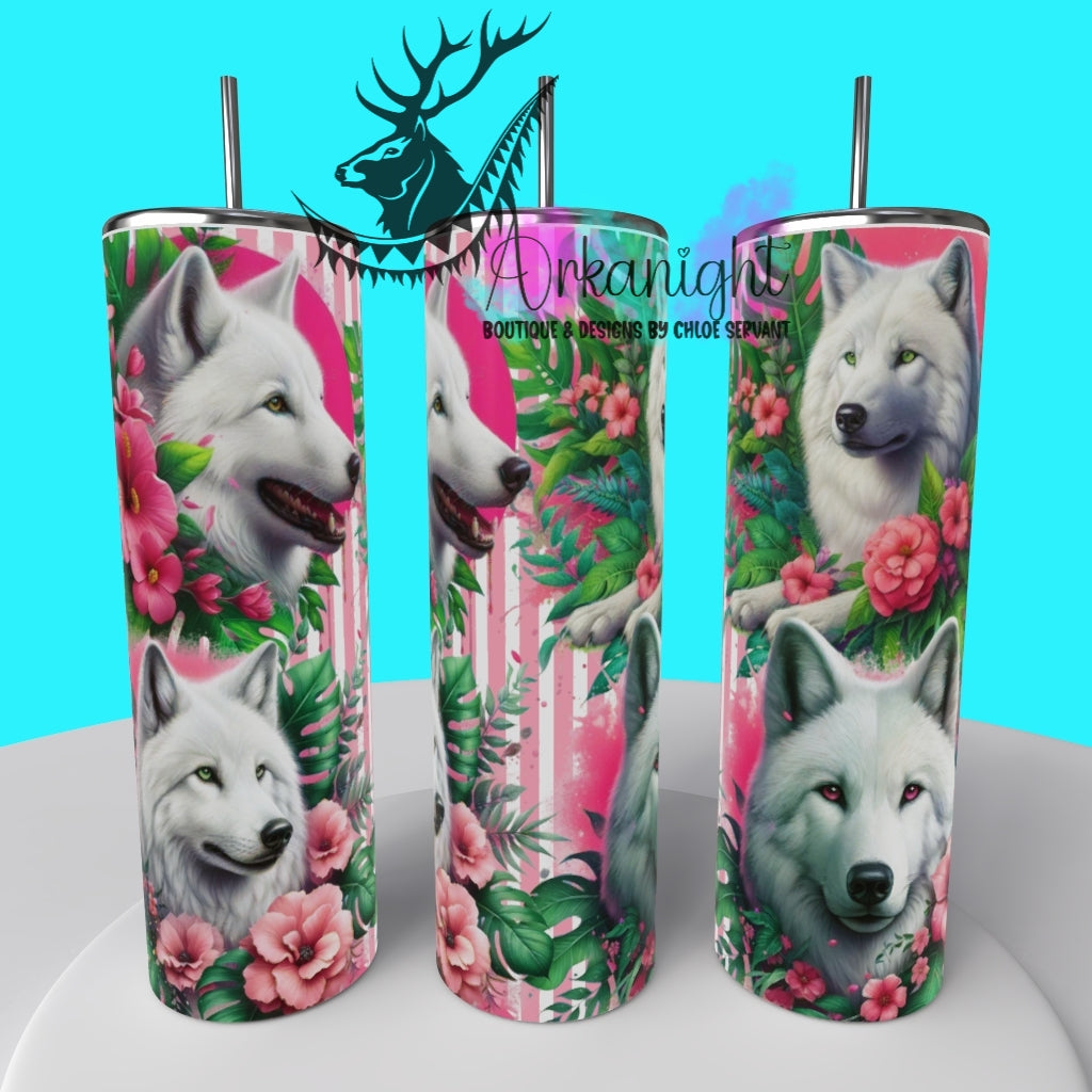 Gourde sur commande - Collection Monstera & Animals 2025 - White Wolf