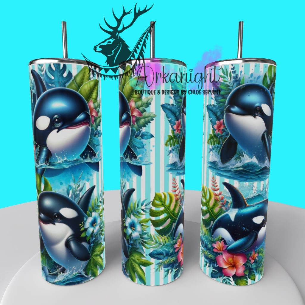 Gourde sur commande - Collection Monstera & Animals 2025 - Baby Orca