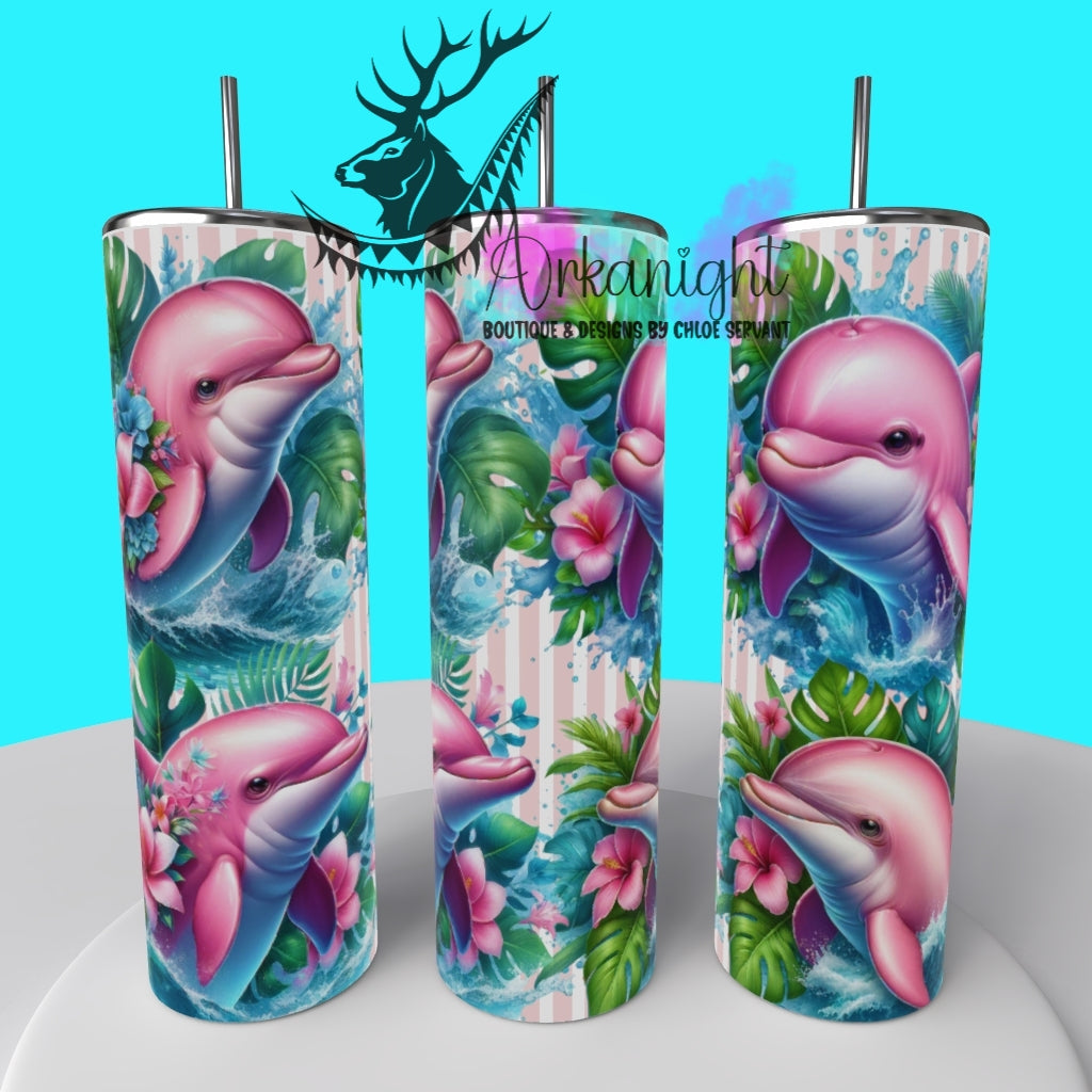 Gourde sur commande - Collection Monstera & Animals 2025 - Pink Dolphin