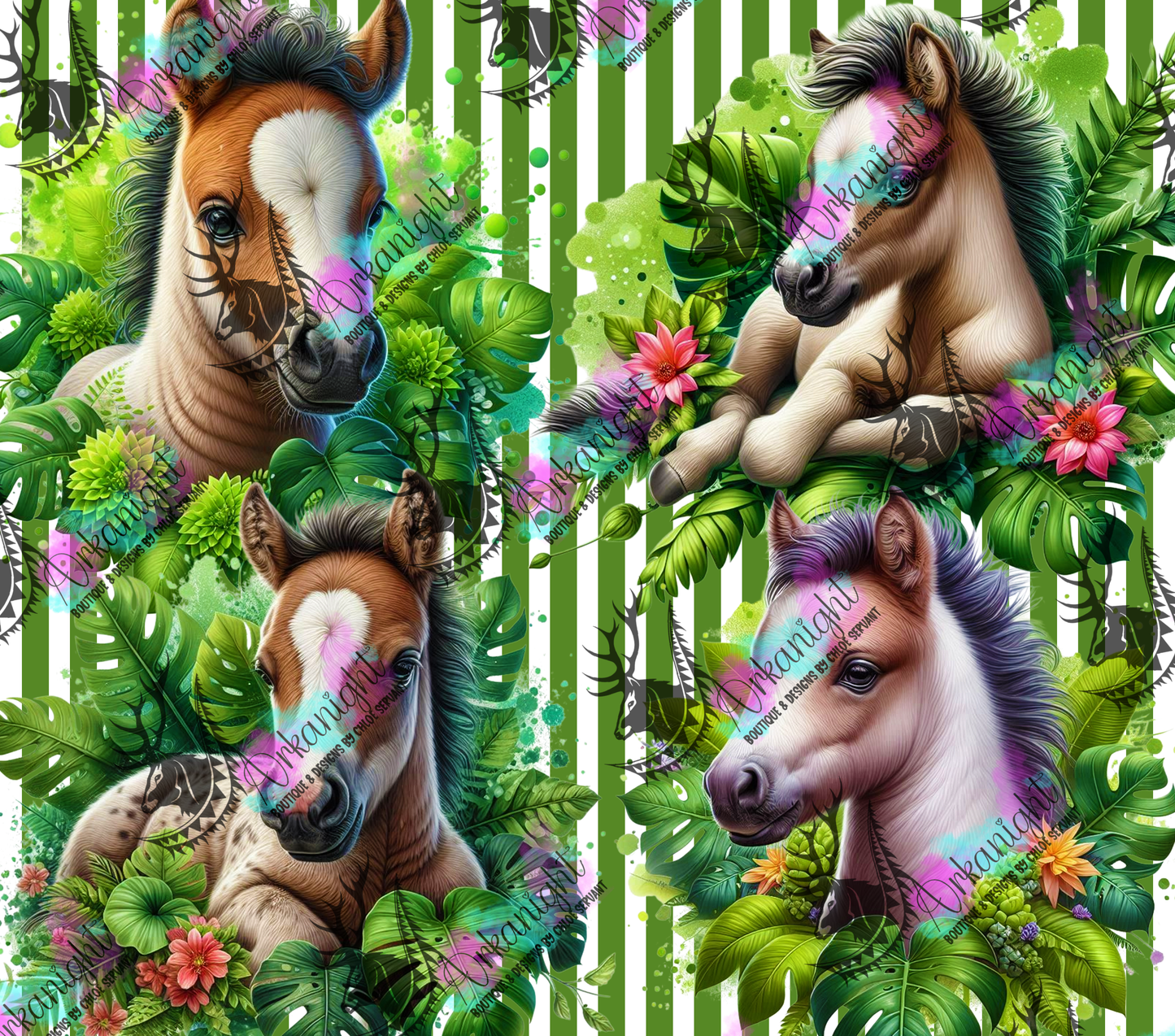 Numérique - Collection Monstera & Animals 2025 - Baby Apaloosa Horse