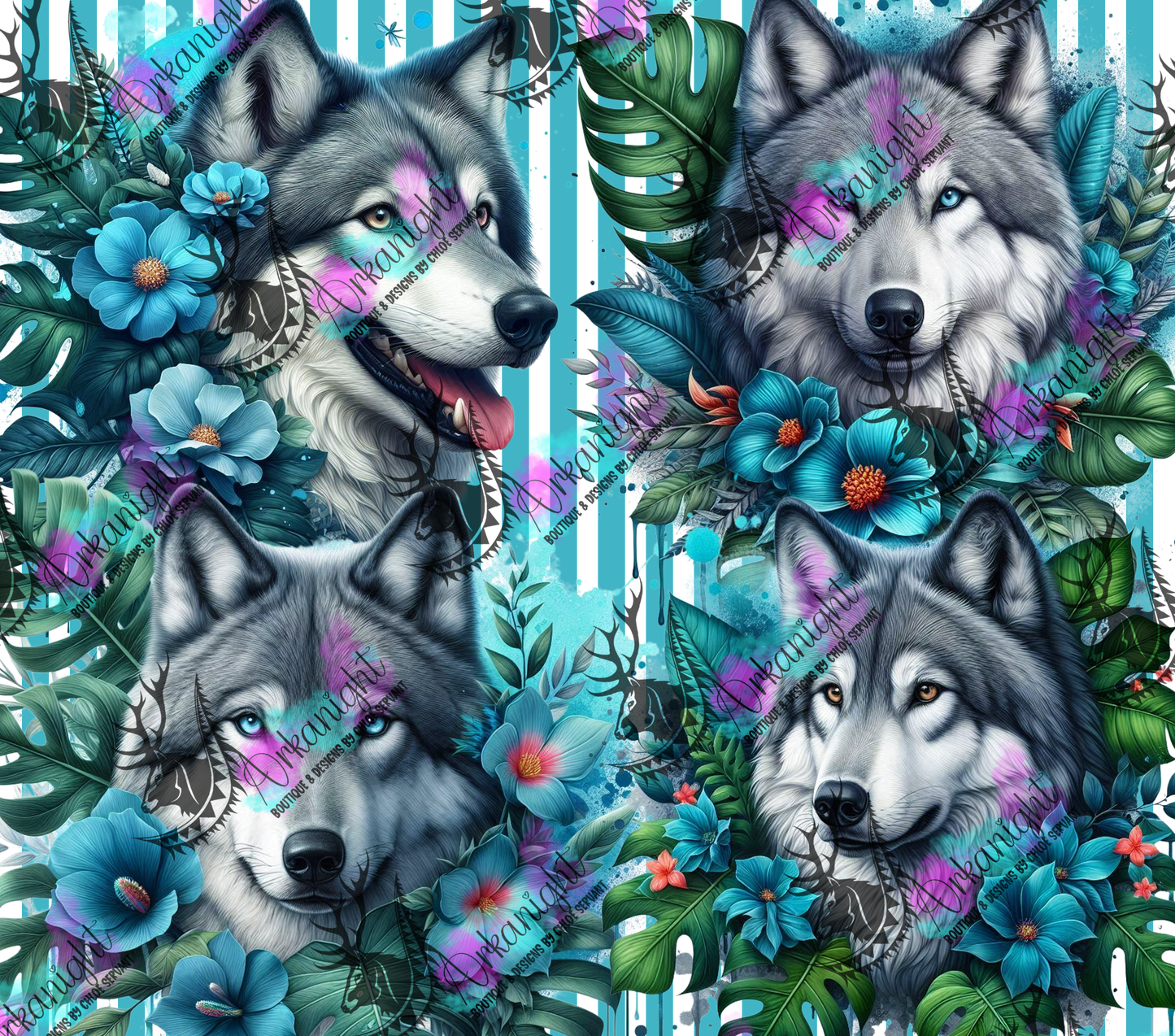 Numérique - Collection Monstera & Animals 2025 - Grey Wolf