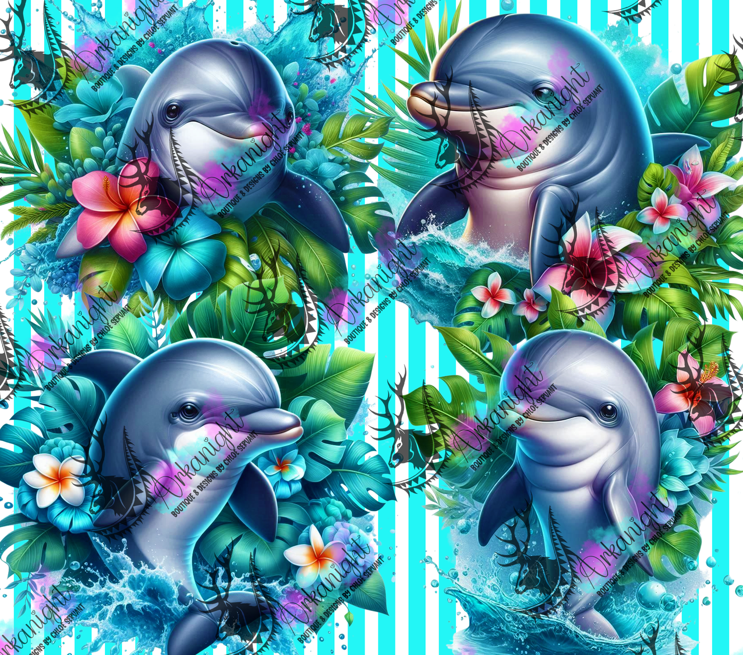 Numérique - Collection Monstera & Animals 2025 - Dolphine