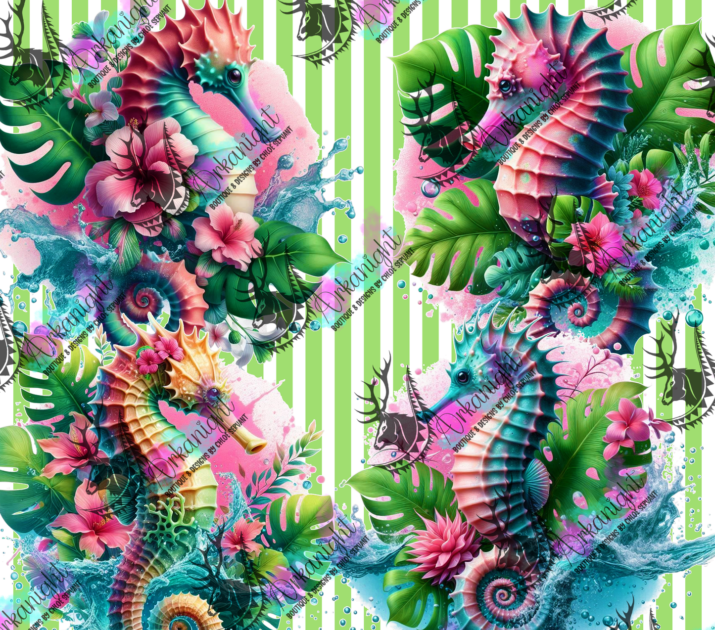 Numérique - Collection Monstera & Animals 2025 - Hippocampe