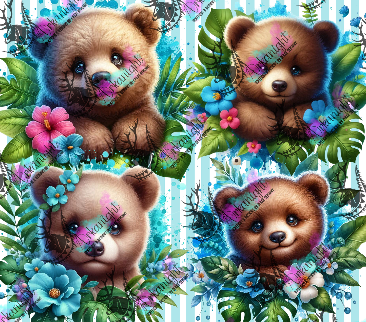 Numérique - Collection Monstera & Animals 2025 - Bébé Ours