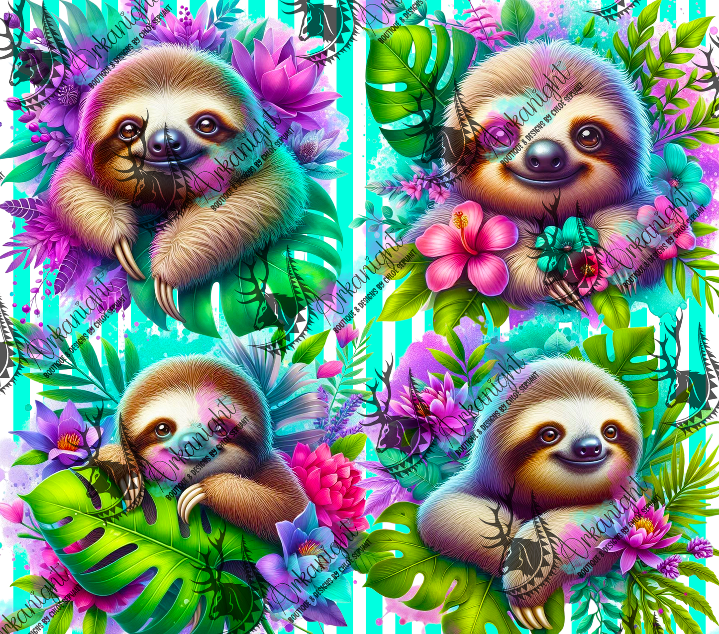 Numérique - Collection Monstera & Animals 2025 - Baby Sloth