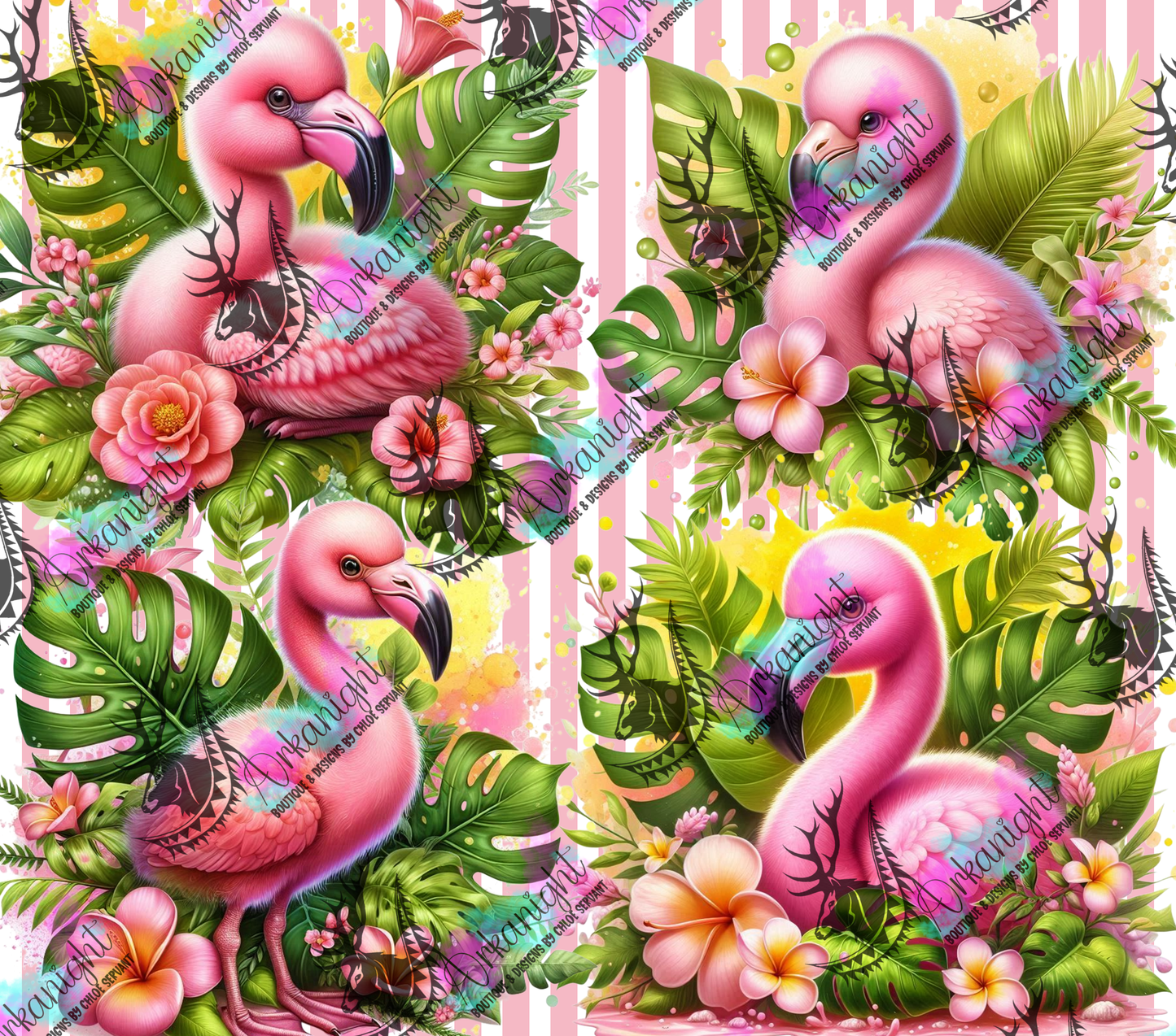 Numérique - Collection Monstera & Animals 2025 - Flamant Rose - 03