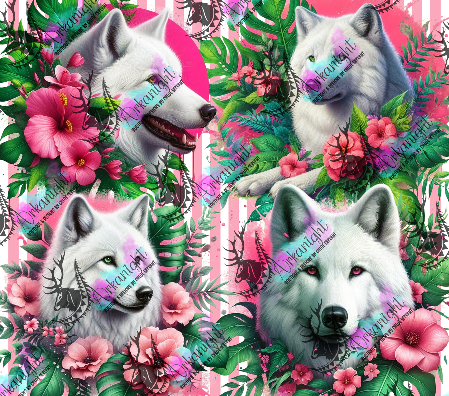 Numérique - Collection Monstera & Animals 2025 - White Wolf