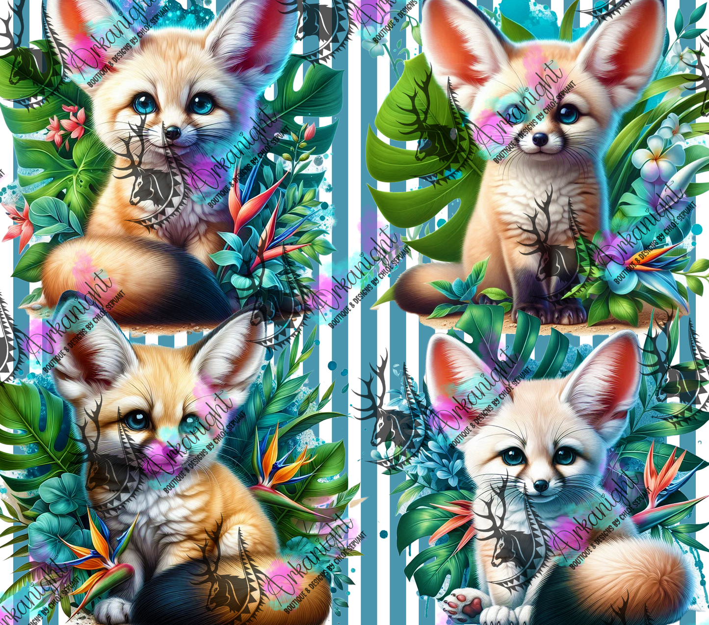 Numérique - Collection Monstera & Animals 2025 - Fennec Fox