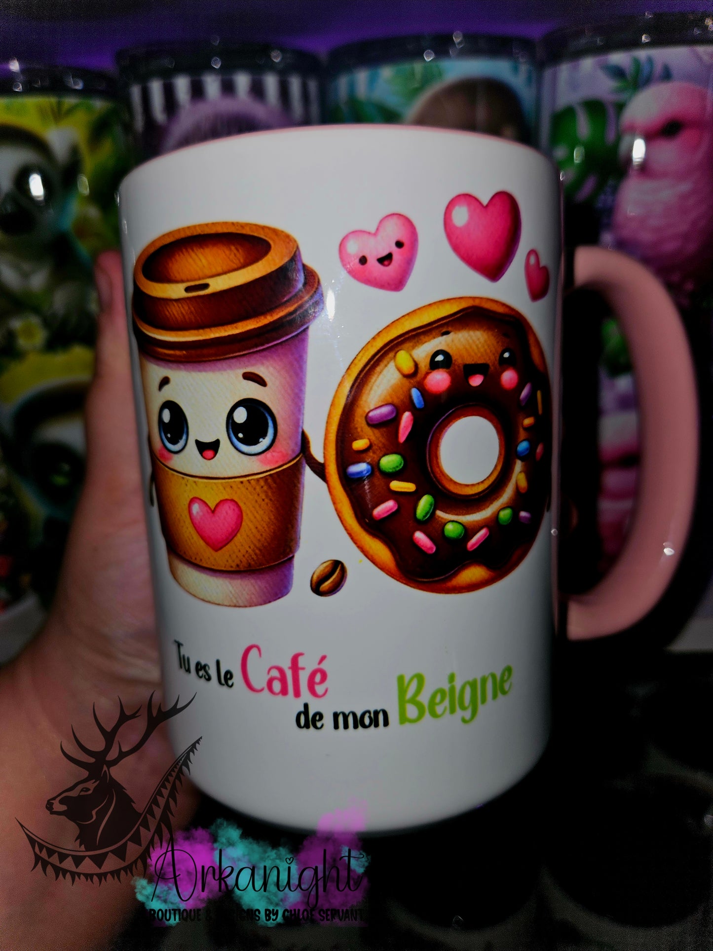 Tasse en céramique sur commande - Café de mon Beigne