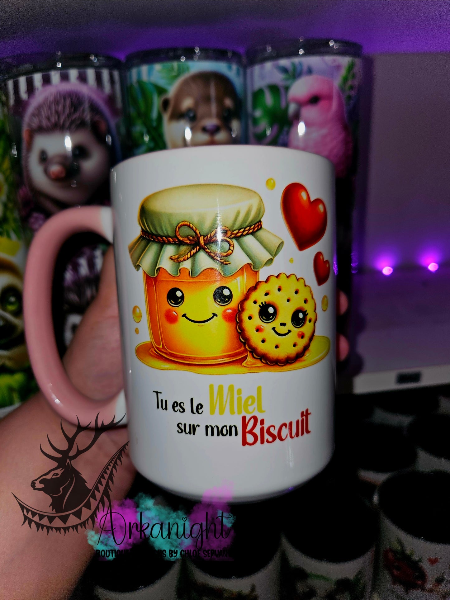 Tasse en céramique sur commande - Miel de mon Biscuit
