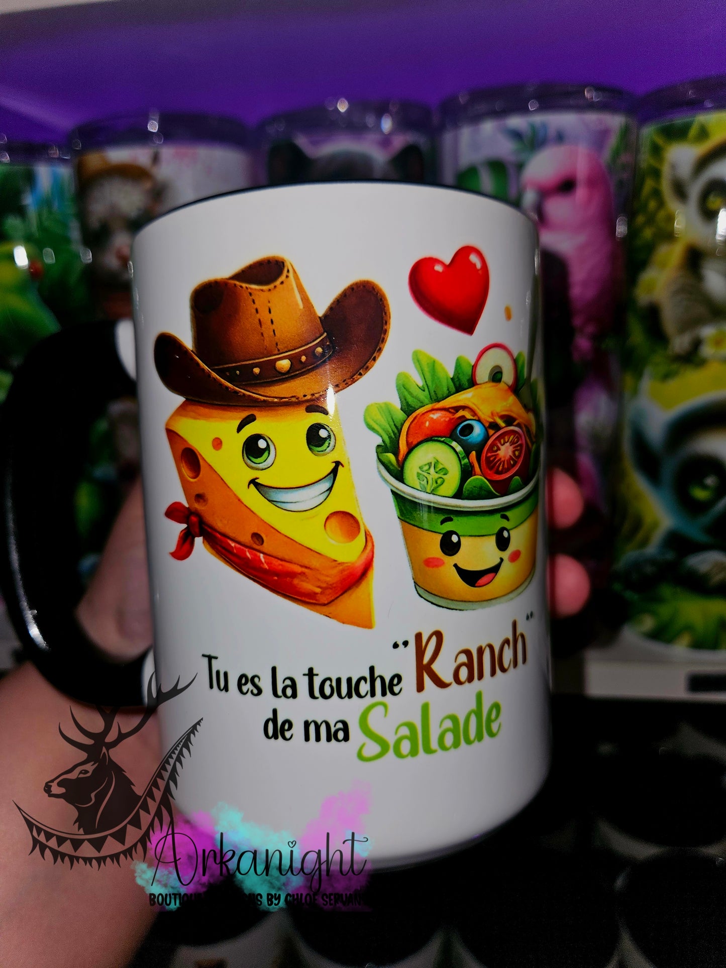 Tasse en céramique sur commande - Touche Ranch de ma salade