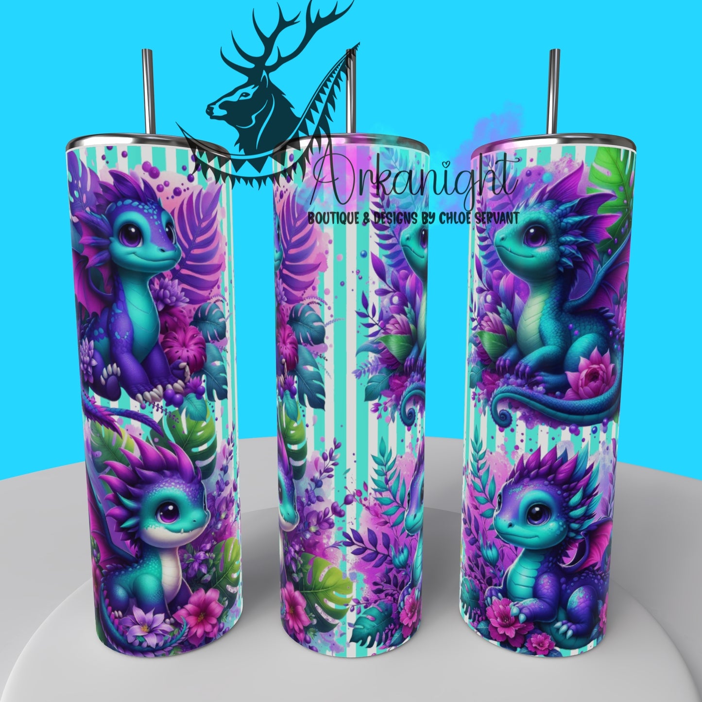 Gourde sur commande - Collection Monstera & Bébé Dragon 2025 - Turquoise, Mauve & Rose