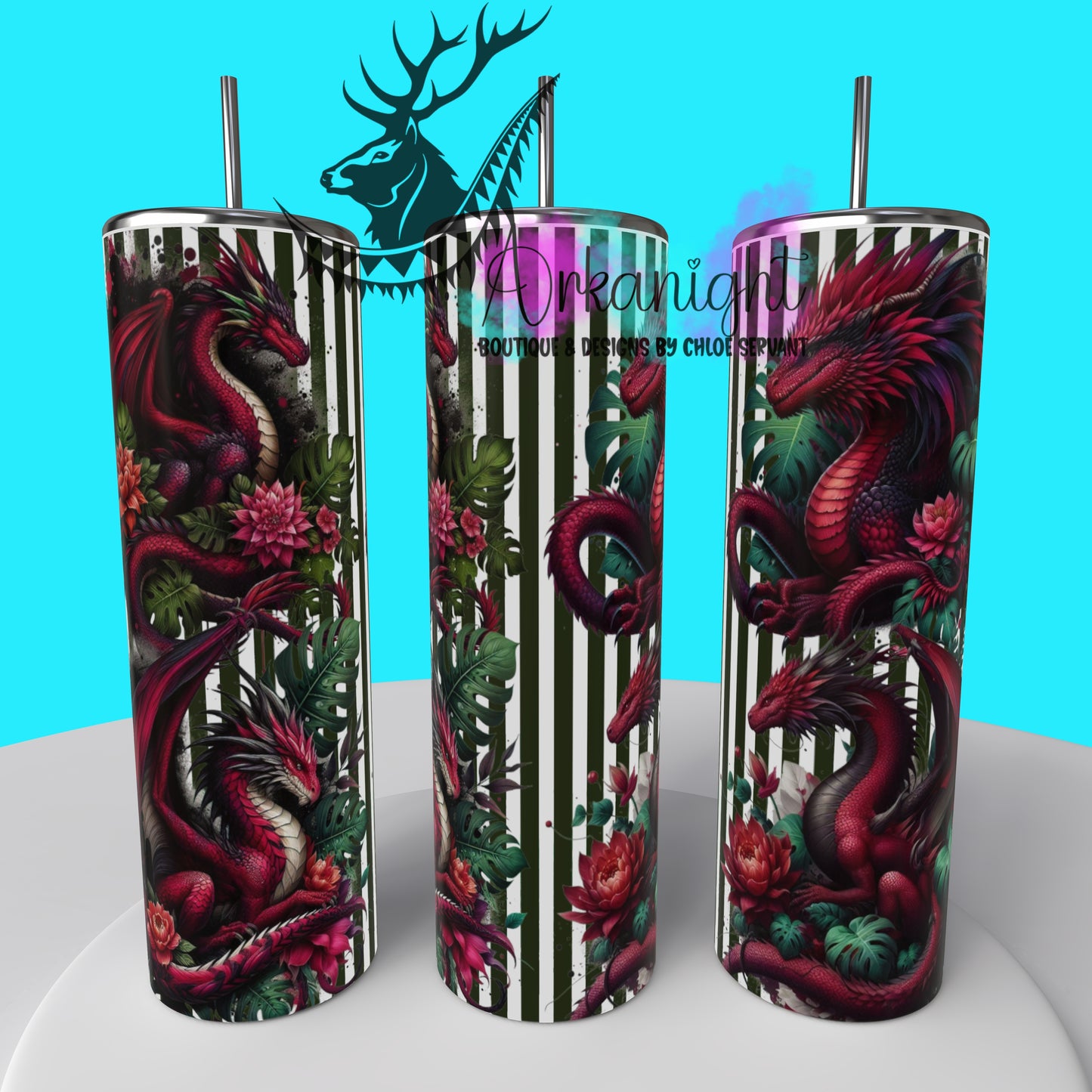Gourde sur commande - Collection Monstera & Dragon 2025 - Bourgogne & Noir