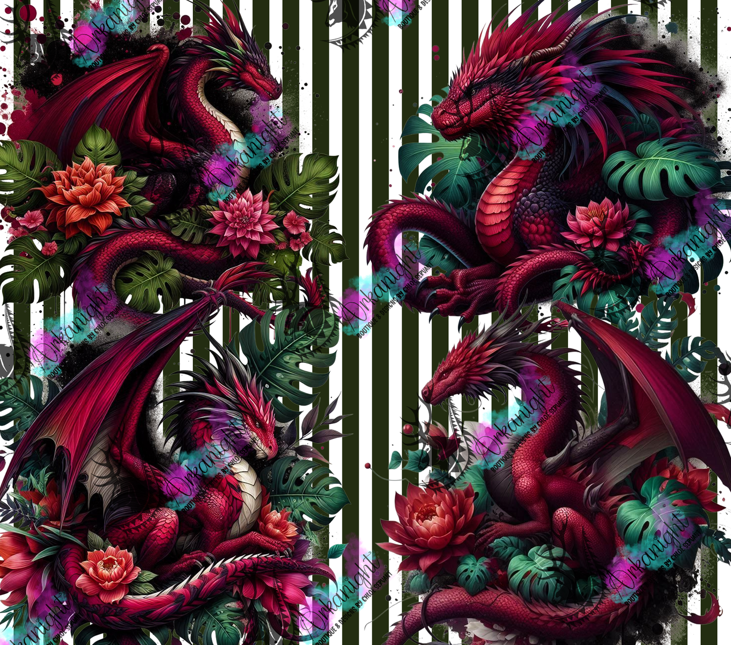 Numérique - Collection Monstera & Dragon 2025 - Bourgogne & Noir