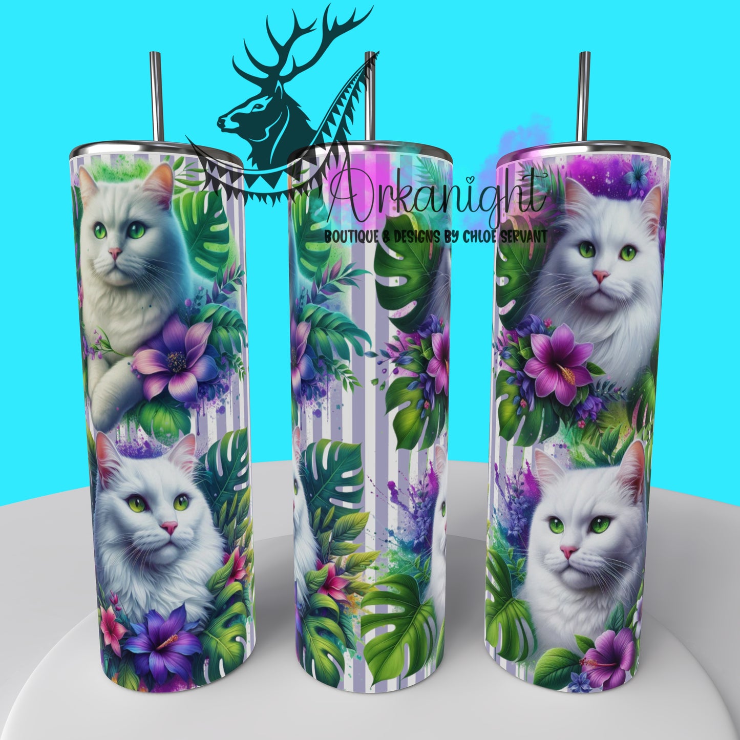 Gourde sur commande - Collection Monstera & Chat 2025 - Blanc Angora